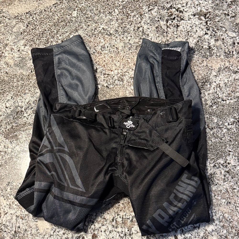 FLY Racing Kinetic Era Black and Gray Motorcycle Racing Pants 26 $149